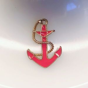 💍5/$15 Pink enamel anchor pendant
